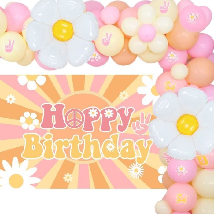 Kit ballons arche anniversaire happy birthday 52 pièces