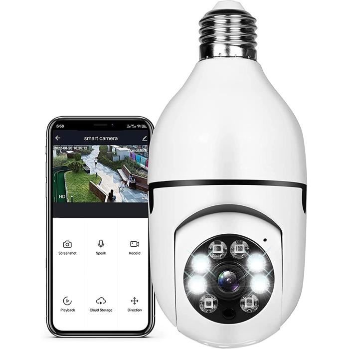 Caméra Surveillance WiFi Intérieure MERCUSYS MC200 – 1080p, 360°, Vision Nocturne 12m, Détection Mouvement, Compatible Alexa