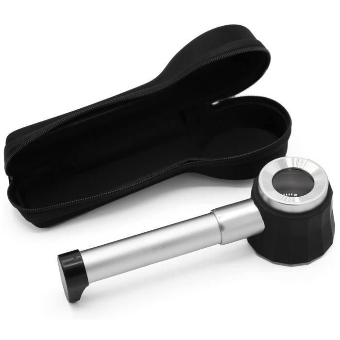 Loupe de Précision Grossissement x10 Eclairage 3 LED Graduation