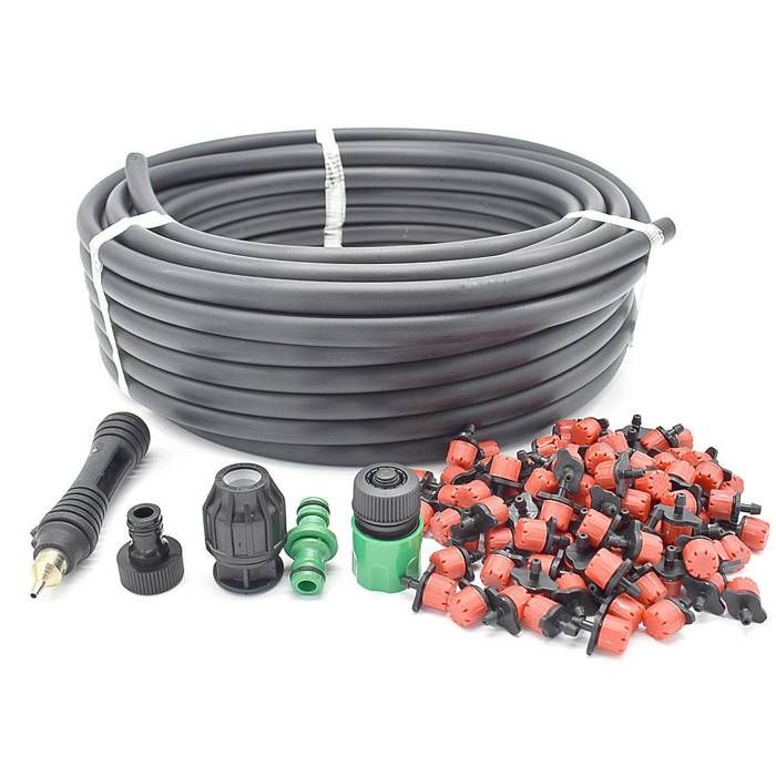Fdit 50 pcs Tee Joint Tuyau Connecteurs Micro Drip Syst/ème Dirrigation Tuyau Connecteurs Arrosage Jardin Goutteurs