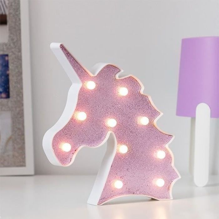 Licorne Lumineuse Glitter (10 LED) - Cdiscount Maison