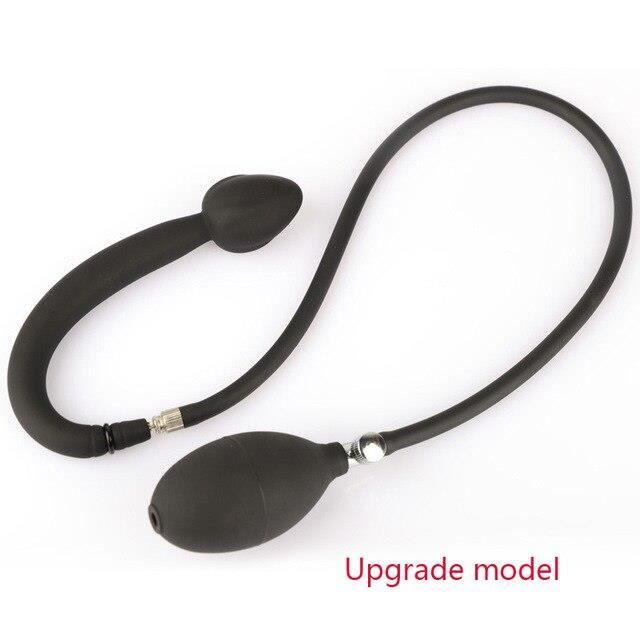 Gode Gonflable Duobally Noir En Silicone - Sextoy Flexible, 18 X 9 Cm, Unisexe, EAN 4897078635236