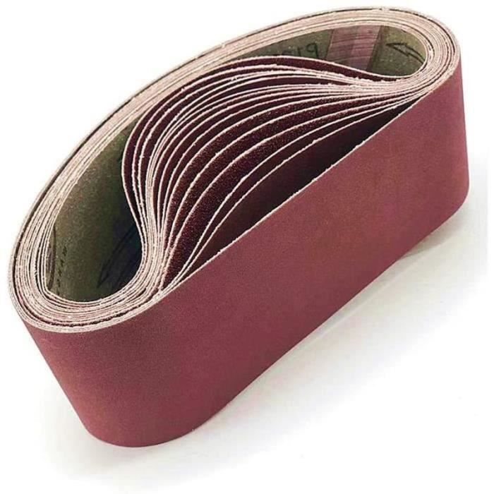Lot De 5 Bandes Abrasives 100 X 914 Mm Grain 60 - Pour Ponceuse à Bande, Tissu Coton Indéchirable - Compatible Güde GBTS 400
