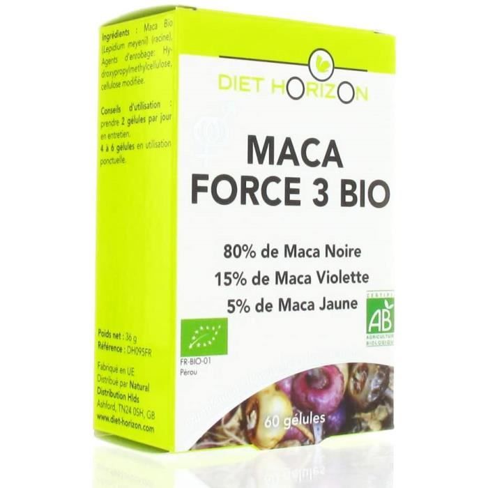 Complément Alimentaire Maca Extra Fort LaboPhyto - 60 Gélules, Pour Hommes Et Femmes
