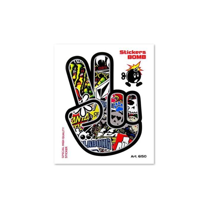 Autocollant 'Respect Pour Les Motards' 10x12cm Argent - Adhésif Haute Qualité