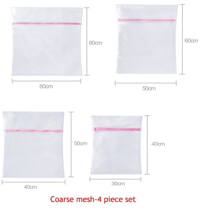 Lot De 5 Sacs à Linge En Coton – 80x48 Cm – Avec Cordon De Serrage – Réutilisables Et Résistants