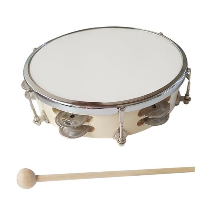 8 pouces tambourin instrument à percussion à double rangée Jingles pour  enfants adultes - Cdiscount Instruments de musique