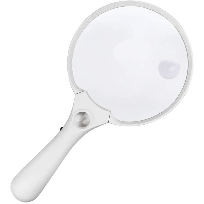 Grande Loupe Grossissante avec Lumire LED. 2X.4X.25X 137mm Meilleure
