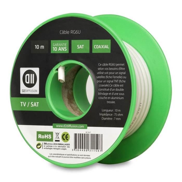 Câbles bobine D2DIFFUSION Bobine de cable 10m