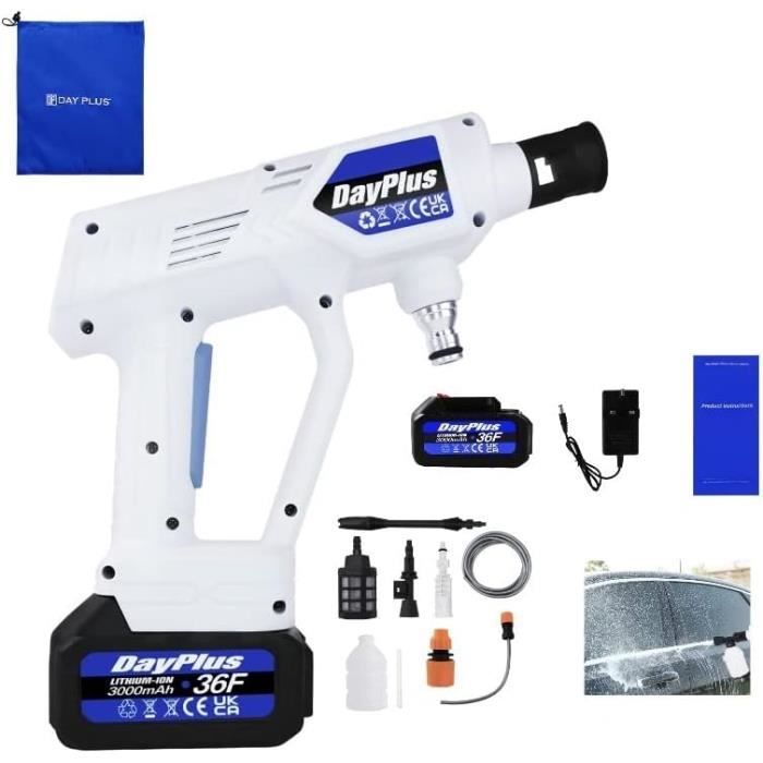 Nettoyeur haute pression sans fil Pression à 3 niveaux 21V – 45 bars ...