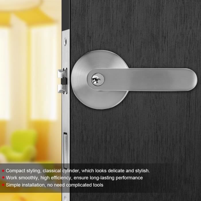 YOSOO Serrures de porte en verre sans cadre Serrure de porte coulissante à pousser Vis