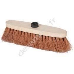 Balai soleil bois brut L: 31cm fibres coco + douille