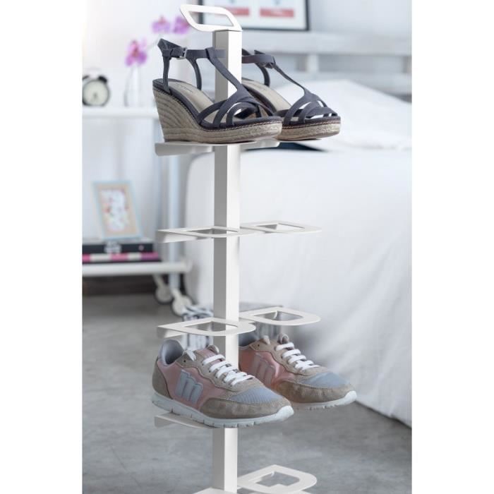 étagère à chaussures laquée tidy - don hierro - 5 étagères - blanc - contemporain - design