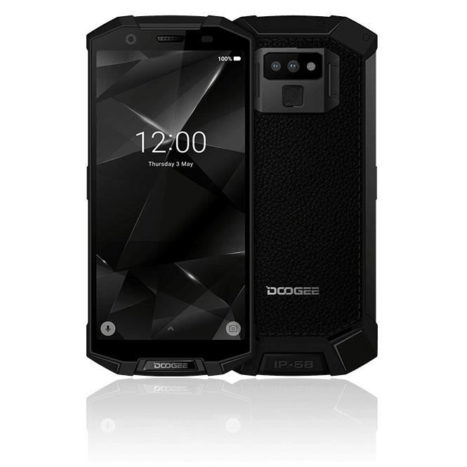 Vente T&eacute;l&eacute;phone portable Doogee S70, 15,2 cm (5.99"), 6 Go, 64 Go, 12 MP, Android 8.1, Noir pas cher