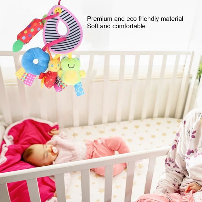 Jouet pour siège auto, spirale pour bébé, peluche, à suspendre, pour landau, barreau, poussette, berceau, avec boîte à musique, BB squeaker et hochets. ONE SIZE Jouet pour siège auto, spirale pour bébé, peluche, à suspendre, pour landau, barreau, poussette, berceau, avec boîte à musique, BB squeaker et hochets. ONE SIZE