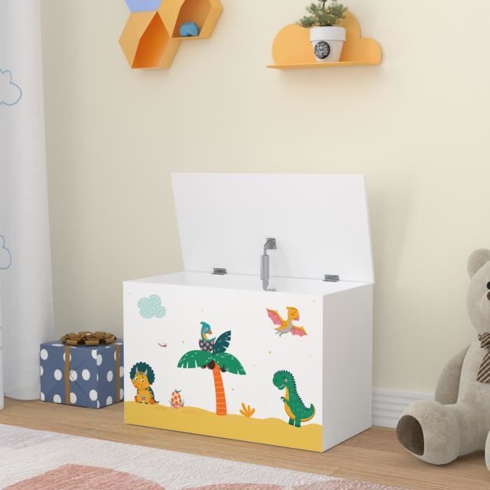 Étagère de rangement Oleiros pour enfant 40 x 60 x 30 cm blanc vert jaune