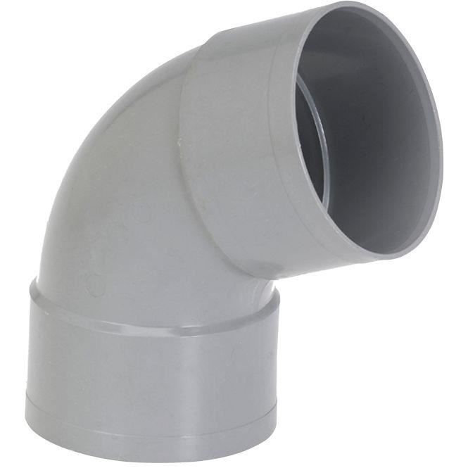Coude PVC femelle femelle 67° - GIRPI - D : 100 mm - Plastique - Intérieur - Blanc
