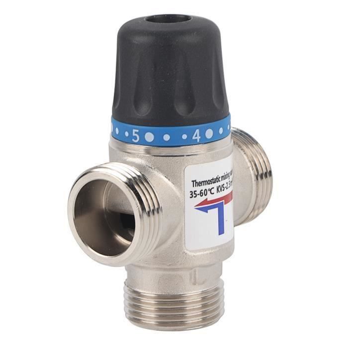 Vanne 3 Voies Thermostatique Pour Chauffage - Laiton, DN25 - Régulation Précise De L'eau - Idéal Plancher Chauffant - 4