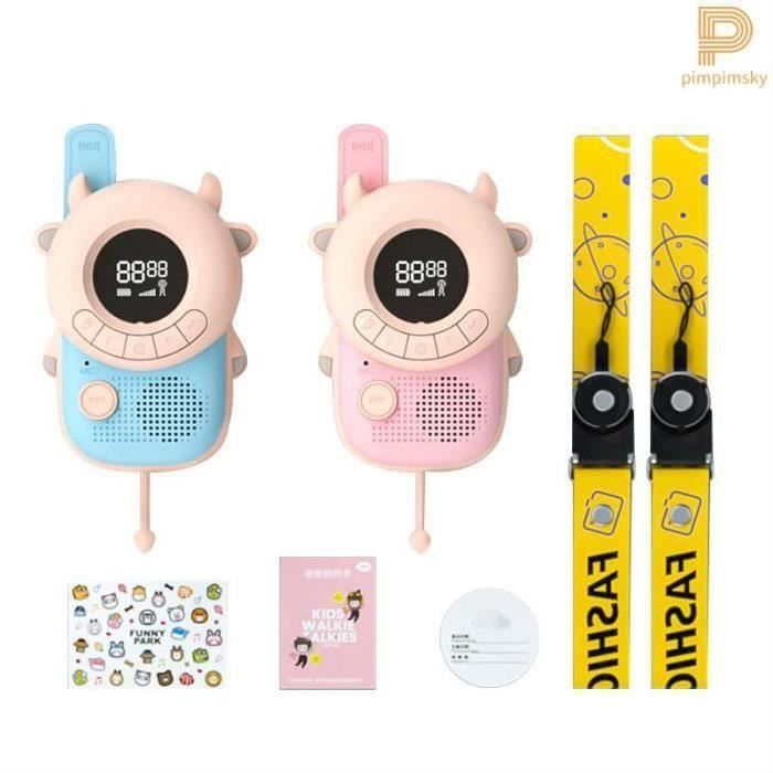 Talkie-Walkie Vidéo Enfant – Lot 2 Avec Écran Couleur – Rechargeable – 300m – Dès 3 Ans