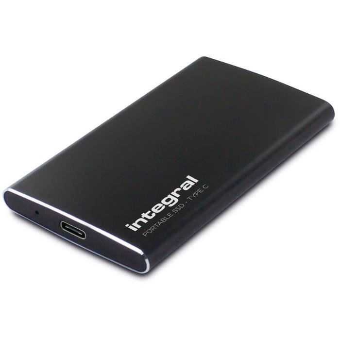 Haute Vitesse jusquà 500MB/s SSD Portable 120 Go Integral Disque Dur Externe Flash Double Connectique USB 3.1 Gen2 & Type C Ultra Compact Antichoc 