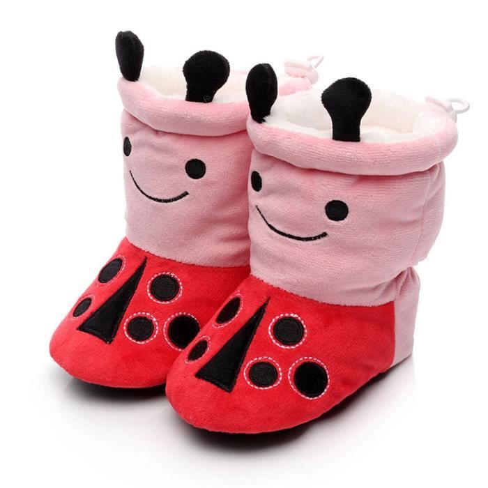 Chic-Chic Enfant Bottes De Neige Hiver Fille Bébé Bottes D'hiver Fourrure Chaudes Antidérapant Sole Souple Bottines Ski 21 Brun