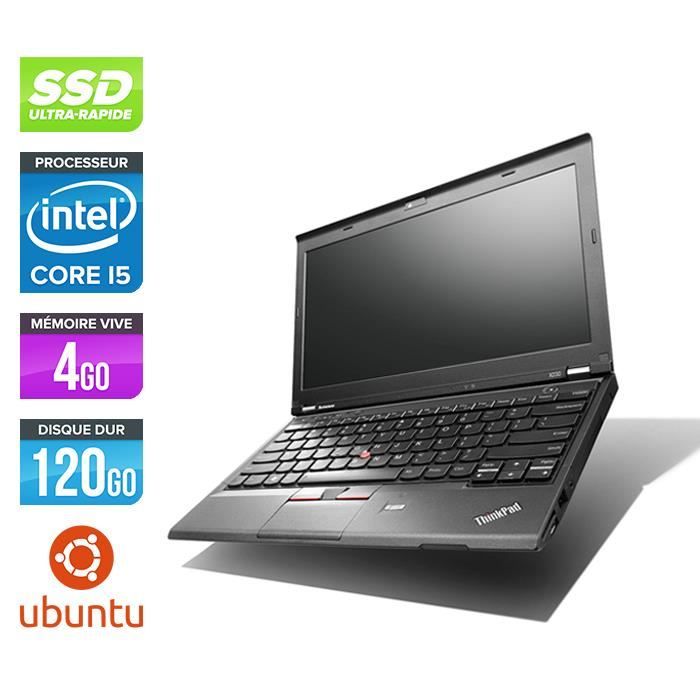 Top achat PC Portable Pc portable Lenovo X230 - i5 - 4Go- 120 Go SSD -12,5'' - Linux pas cher