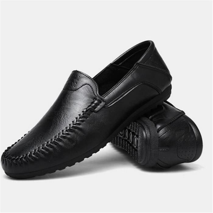 Chaussures homme en cuir - Nouvelle marque de luxe - Grande Taille -  Antidérapant - Loafer haut qualité