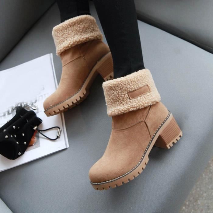 botte hiver femme tres chaude