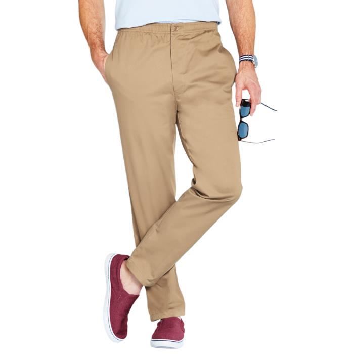 Pantalon À Taille Haute en Coton pour Homme