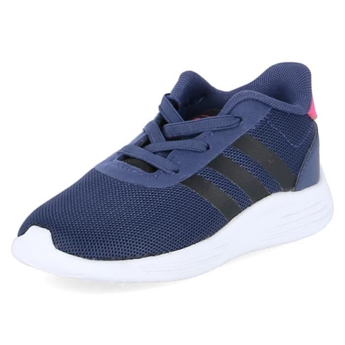 Adidas Baskets - ADIDAS - Lite Racer 20 - Mixte - Bébé - Bleu - Synthétique - Lacets - Plat