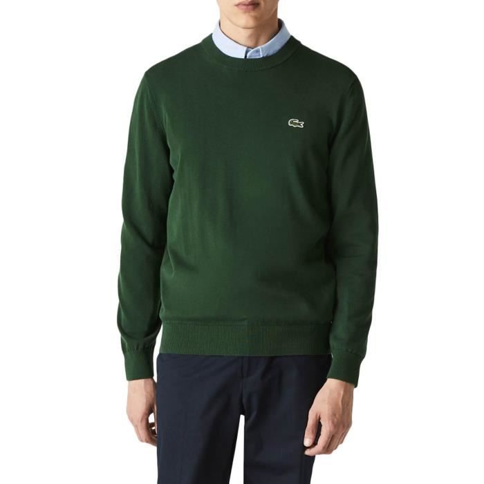 pull lacoste vert homme