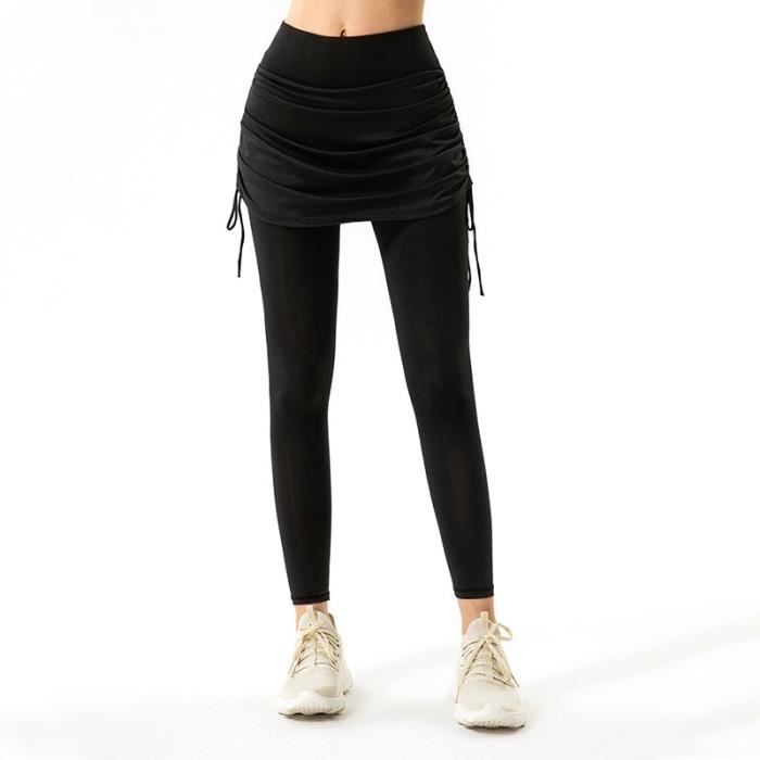 Pantalon de sport Leggings de Sport 2 en 1 pour femmes jupe de