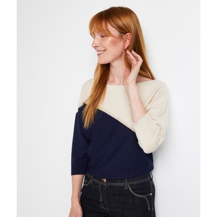 Pull bi color femme deals