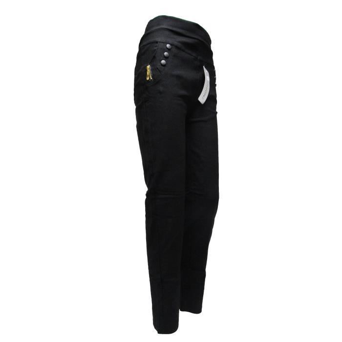 Pantalon Femme Noir Grande Taille Elastique Moulant