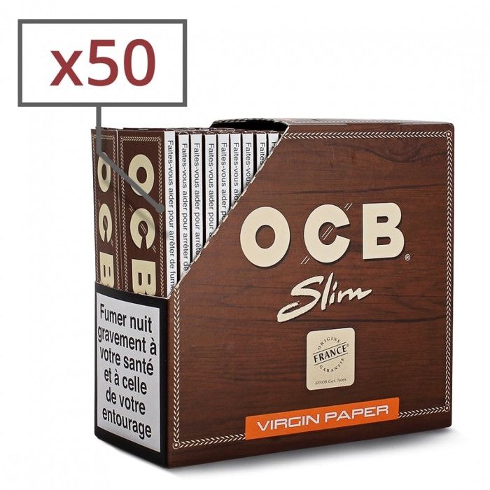 Boite de 50 Paquets de Feuilles OCB Slim, Non-Blanchi - Cdiscount