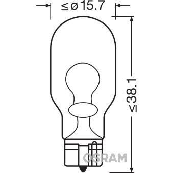 OSRAM Lot de 2 Lampes de signalisation halogène Original W16W