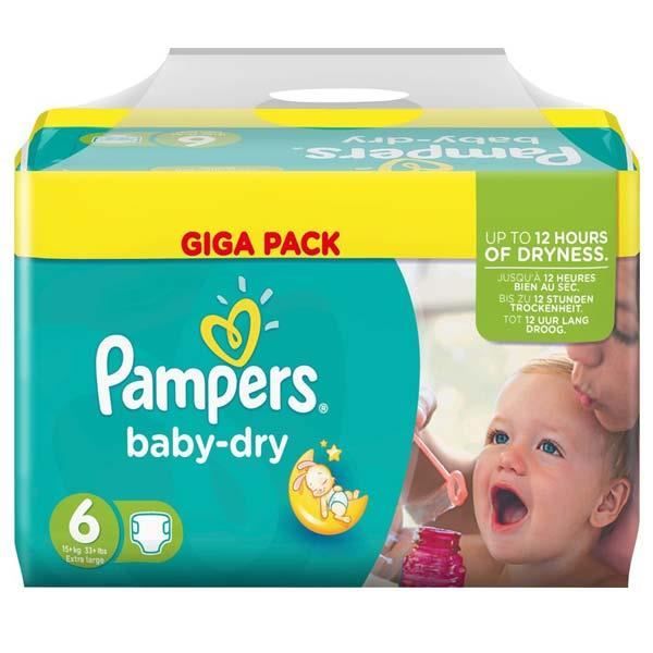 Pampers Taille 6 190 couches bébé baby dry Cdiscount Puériculture