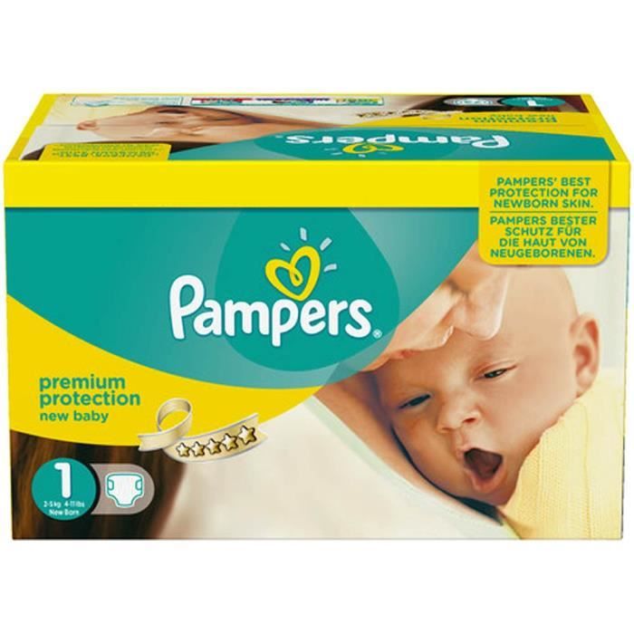Pampers 224 couches bébé Taille 1 premium protection Cdiscount