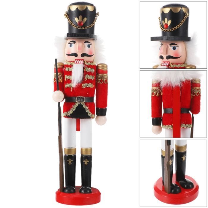Wooden Nutcracker Doll Walnut Soldier Decoration Desktop Puppets