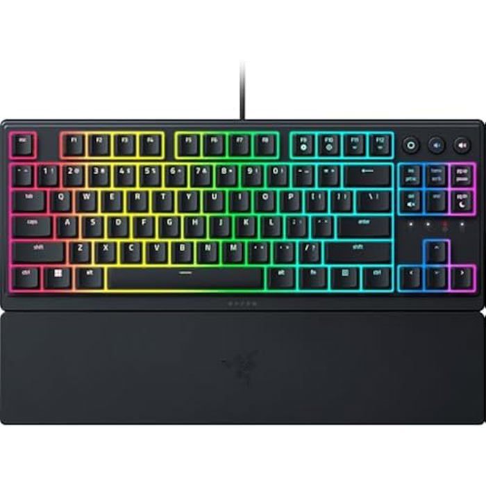 Razer Ornata V3 Tenkeyless – Clavier Gamer Compact à Bas Profil (Switches Méca-Membrane Repose-Poignet Magnétique Touches en ABS