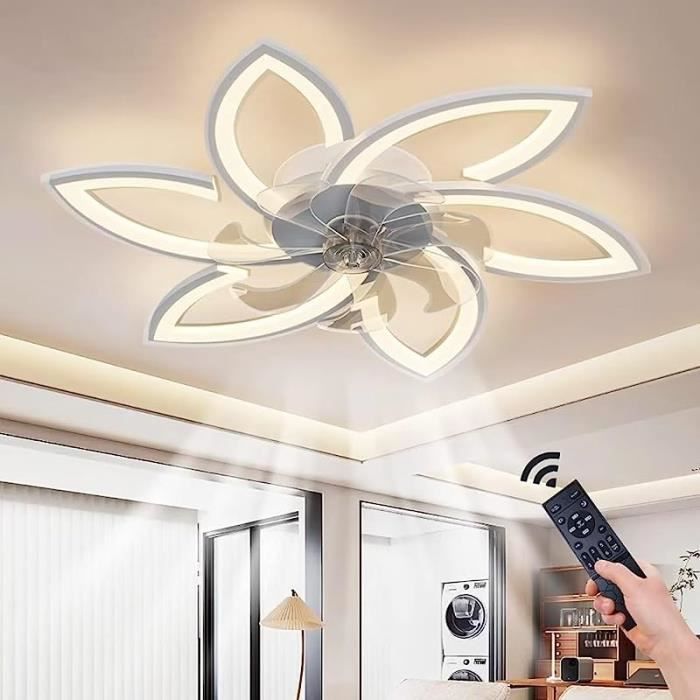 Ventilateur de plafond - RUMOCOVO - Q-8 - Éclairage LED - Télécommande - Moderne - Rumocovo