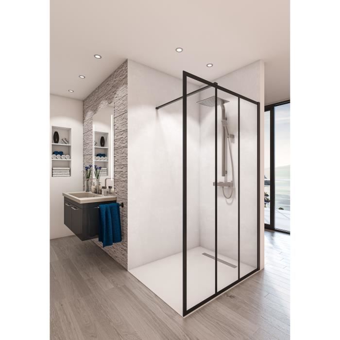 Paroi de douche verre au central d/époli 140x200 paroi de douche avec barre de fixation 900mm q