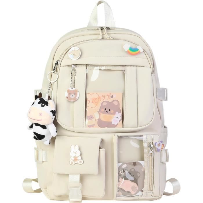 Purple)Peluche lapin dessin animé sac à dos pendentif poupée porte-clés enfants cadeau vacances