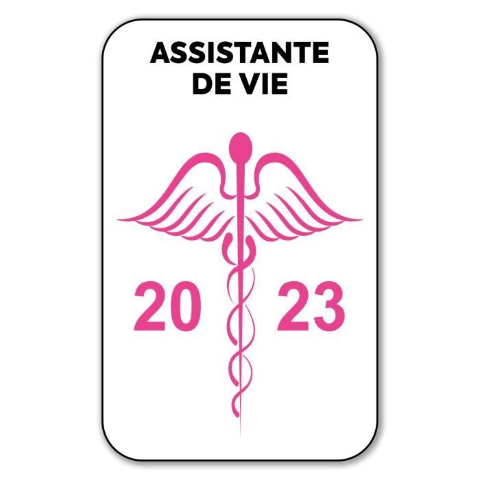 Autocollant Sticker - Vignette Caducée 2024 pour pare brise en Vitrophanie - V1 aide Soignant