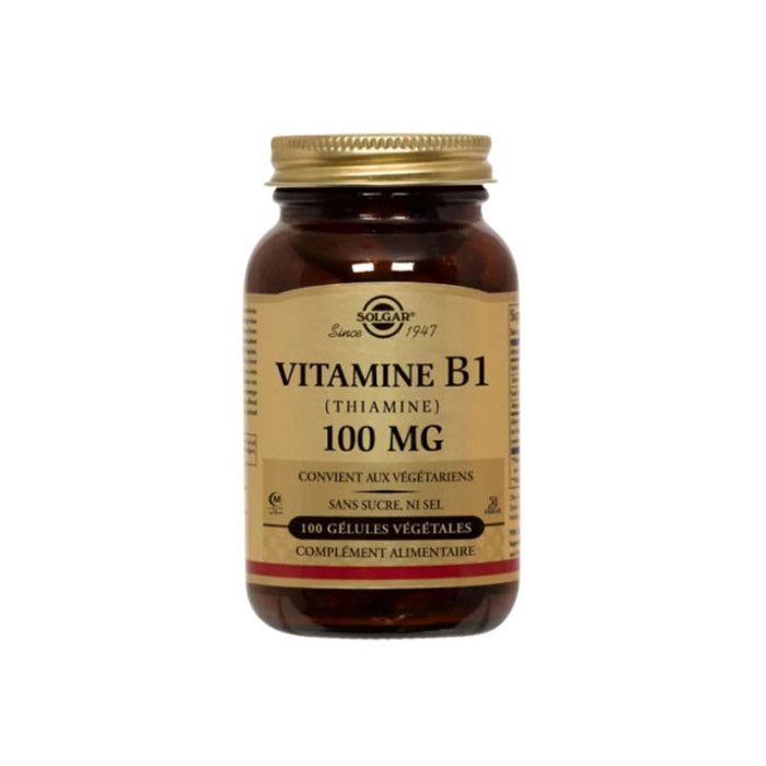Solgar Vitamine B1 Thiamine 100mg - 2 Flacons De 100 Gélules, Date De Péremption 03/2026