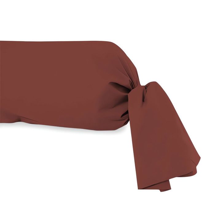 Taie de traversin en coton 57 fils 45x135 cm UNI brique, par