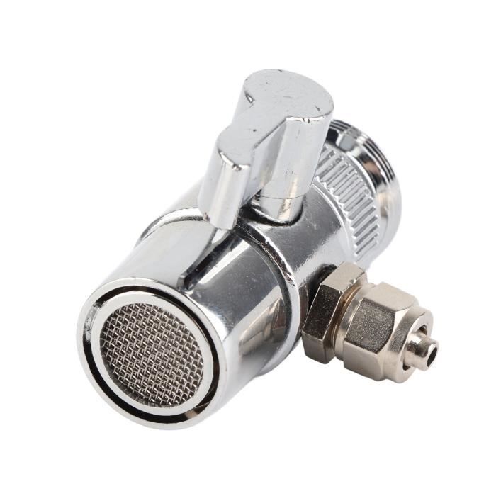 Vanne De Dérivation 3 Voies Pour Robinet - G3/8" - Laiton Chromé - Pour Filtres à Eau Et Lave-Vaisselle