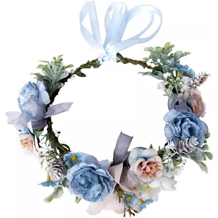 Bandeau Floral Clair Avec Guirlande De Fleurs - Accessoire Cheveux Pour Mariage, Fête - Marque Claire's