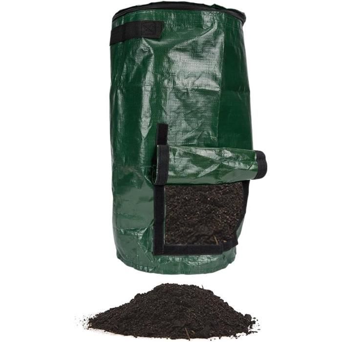 Composteur De Jardin CStern 56L Vert – Rapide, Léger, Avec Couvercle Et Fenêtre, Idéal Balcon & Jardin