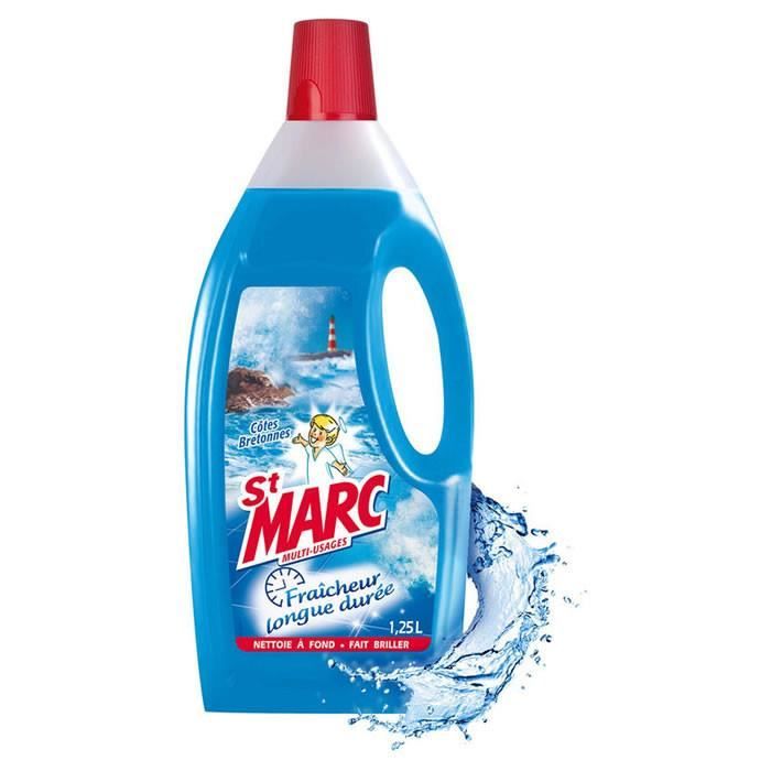 LOT DE 4 - ST MARC Multi Usages Anti-bactérien - Nettoyant fraîcheur côtes bretonnes 1,25 L